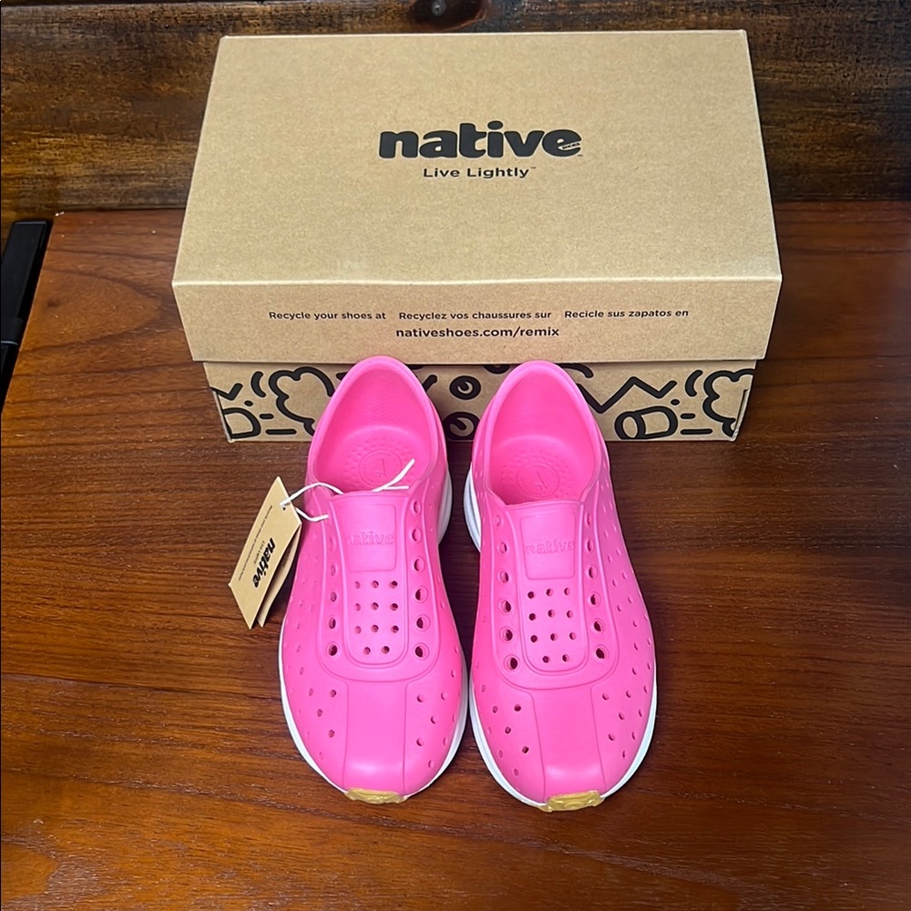 Native Girls Robbie Pink Slip-On Shoes